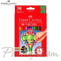 Faber Castell JUNIOR Grip 30 цветни моливи и острилка
